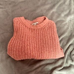 Cozy cropped sweater size medium light pink
